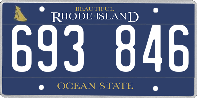 RI license plate 693846