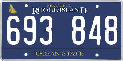 RI license plate 693848