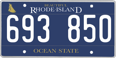 RI license plate 693850