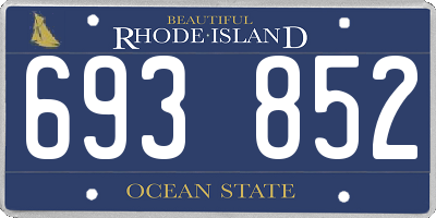 RI license plate 693852