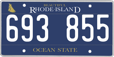 RI license plate 693855