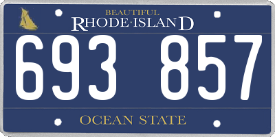 RI license plate 693857