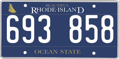 RI license plate 693858