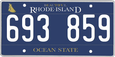 RI license plate 693859
