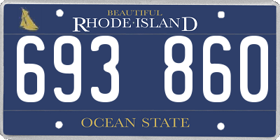 RI license plate 693860
