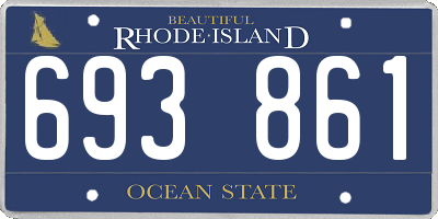 RI license plate 693861