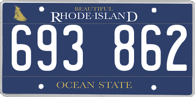 RI license plate 693862