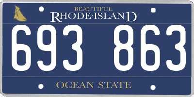 RI license plate 693863