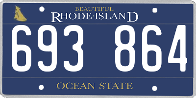 RI license plate 693864