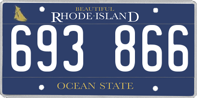 RI license plate 693866
