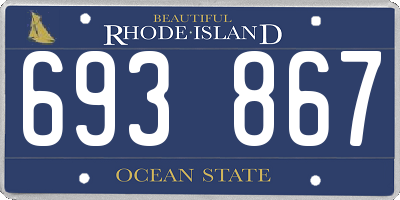RI license plate 693867