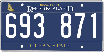 RI license plate 693871