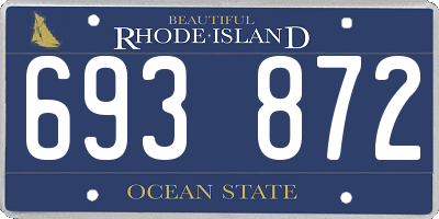 RI license plate 693872