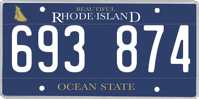 RI license plate 693874