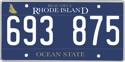 RI license plate 693875