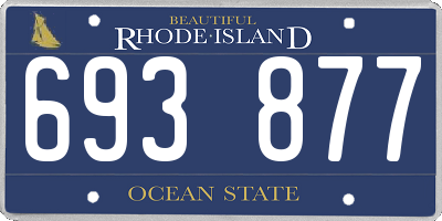 RI license plate 693877