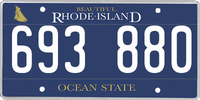 RI license plate 693880