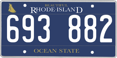 RI license plate 693882