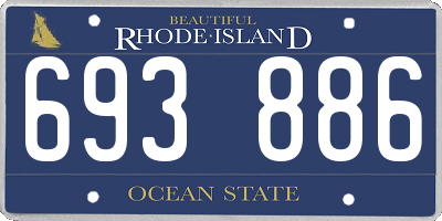 RI license plate 693886