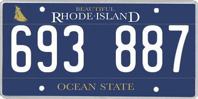 RI license plate 693887