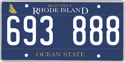 RI license plate 693888