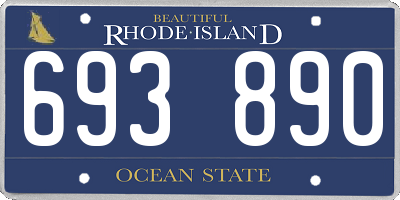 RI license plate 693890