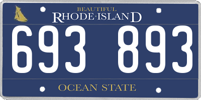 RI license plate 693893