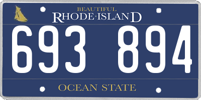 RI license plate 693894