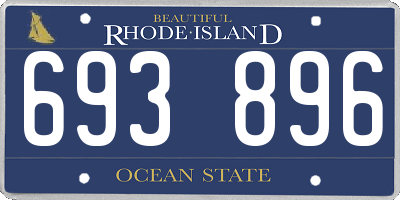 RI license plate 693896