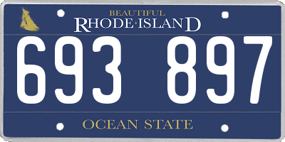 RI license plate 693897