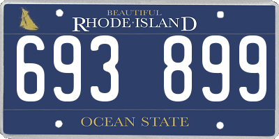 RI license plate 693899