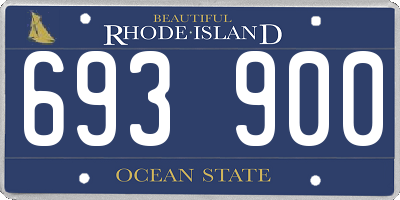 RI license plate 693900