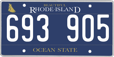 RI license plate 693905