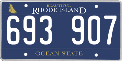 RI license plate 693907