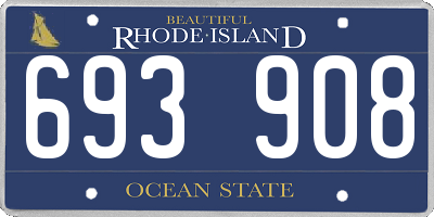 RI license plate 693908