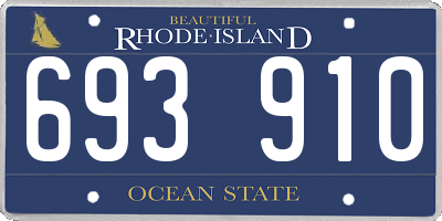 RI license plate 693910