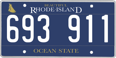 RI license plate 693911