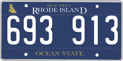 RI license plate 693913