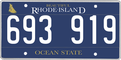 RI license plate 693919