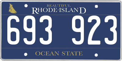 RI license plate 693923