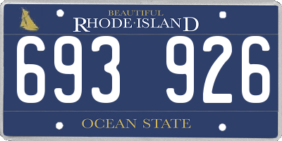 RI license plate 693926
