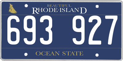 RI license plate 693927