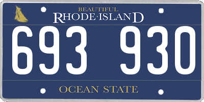 RI license plate 693930