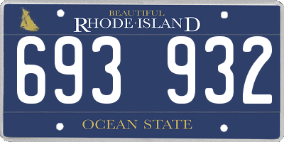 RI license plate 693932