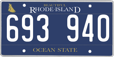 RI license plate 693940