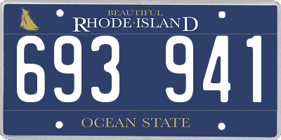 RI license plate 693941