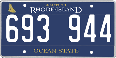 RI license plate 693944