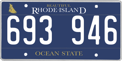 RI license plate 693946