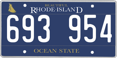 RI license plate 693954