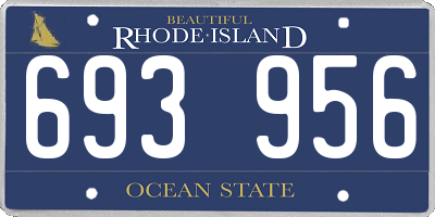 RI license plate 693956